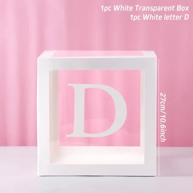

Transparent Box Baby Shower Boy Girl Wedding Birthday Party Decoration Kids Baby Shower 1st Birthday Decor Ballon Box
