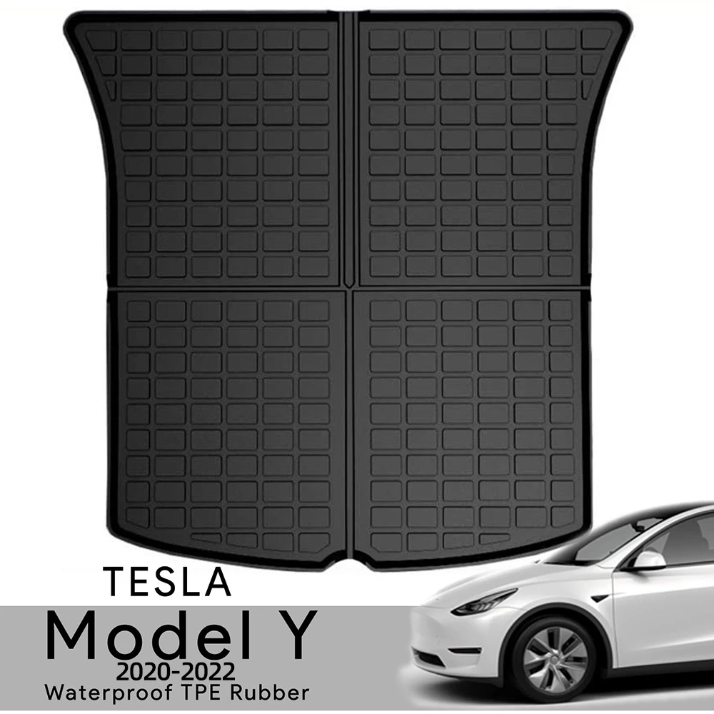 

2022 Car Rear Trunk Mat For Tesla Model Y 2019 2021 Cargo Liner Organizer Cover Waterproof TPE ModelY Car Mat Accessories