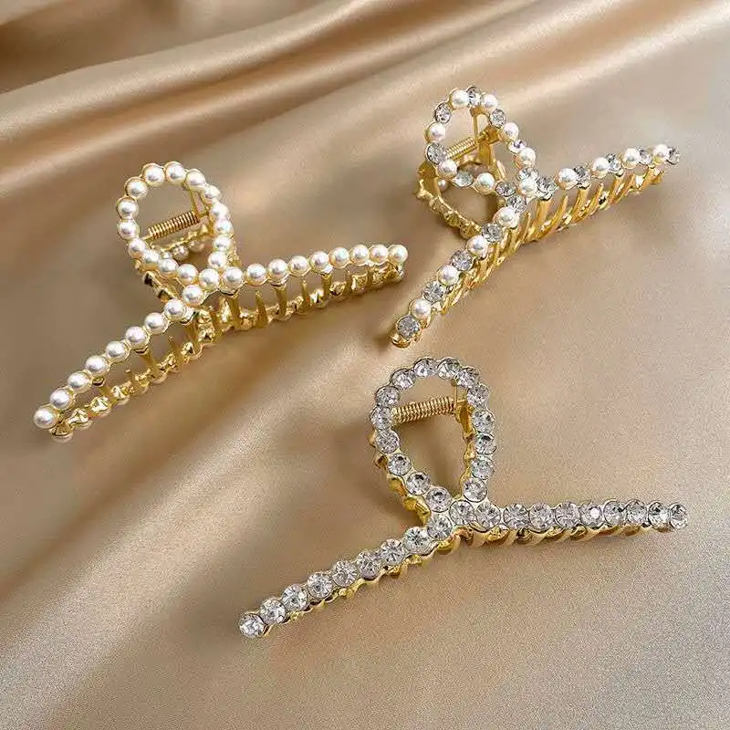 

Woman Metal Hair Claws Chic Barrettes Hairclips Hairpins Ladies Hairgrip Headwear Girls Ornaments Crab Hair Accessories