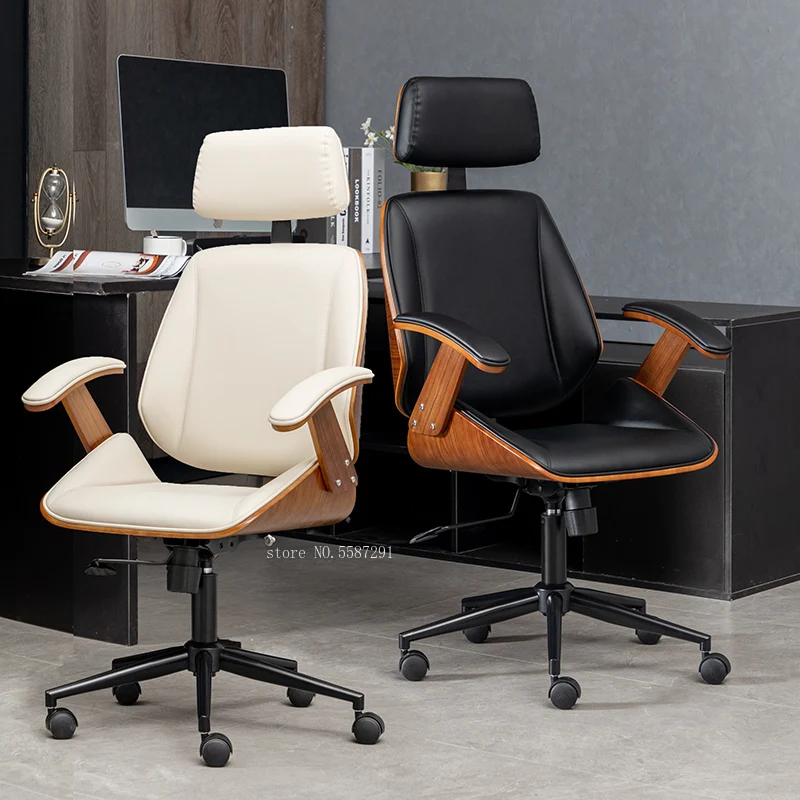 

Office Gaming Chairs Modern Home Furniture Lift Swivel Backrest Chair Leather Comfortable Computer Boss Armchair Ergonomic