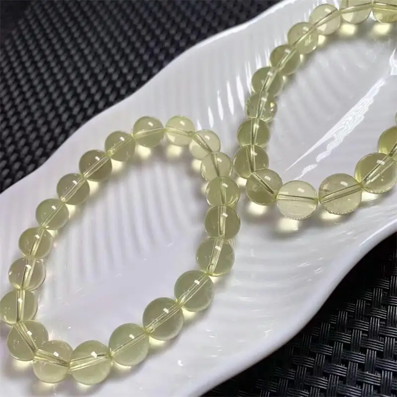 11 мм натуральный браслет с цитрином и лимоном для женщин мужчин эластичная