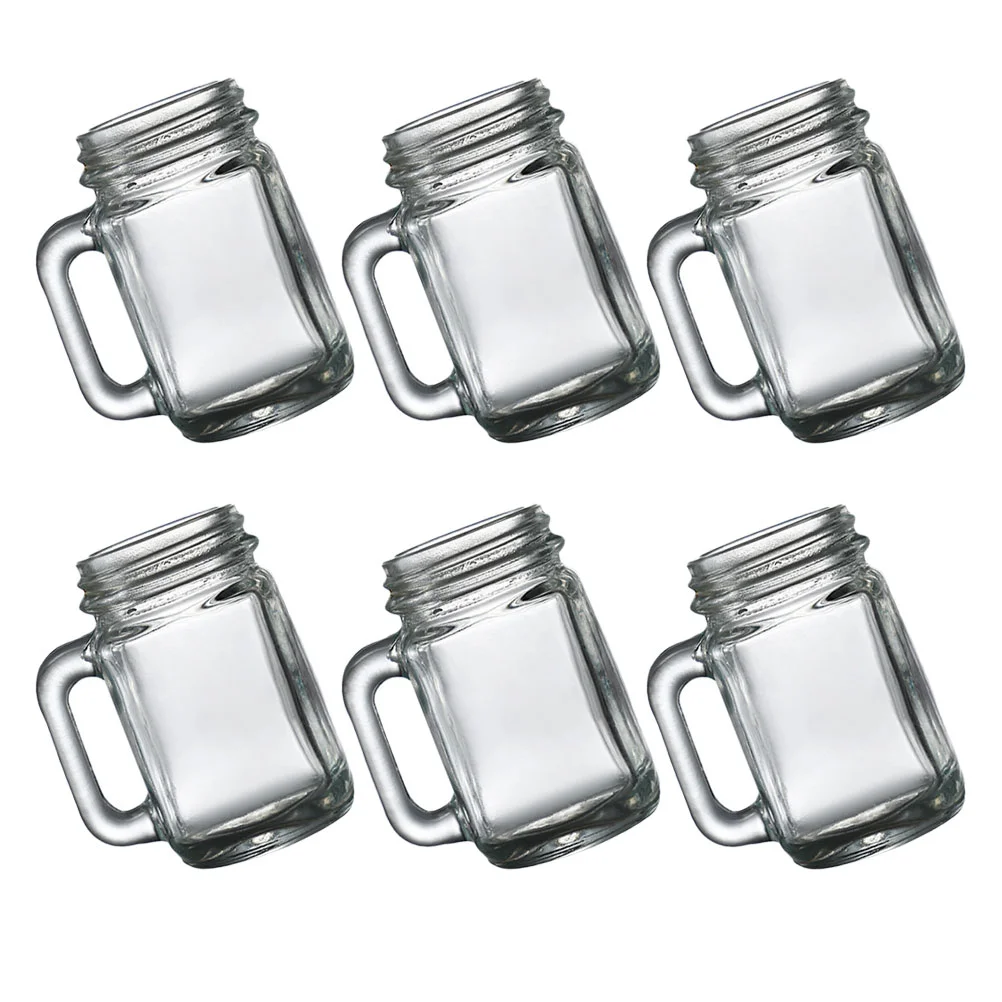 

Mason Cup Jar Glasses Cups Jars Drinking Mini Cocktail Mugs Beer Mug Coffee Water Bar Honey Handle Favor Shooter Storage Tea