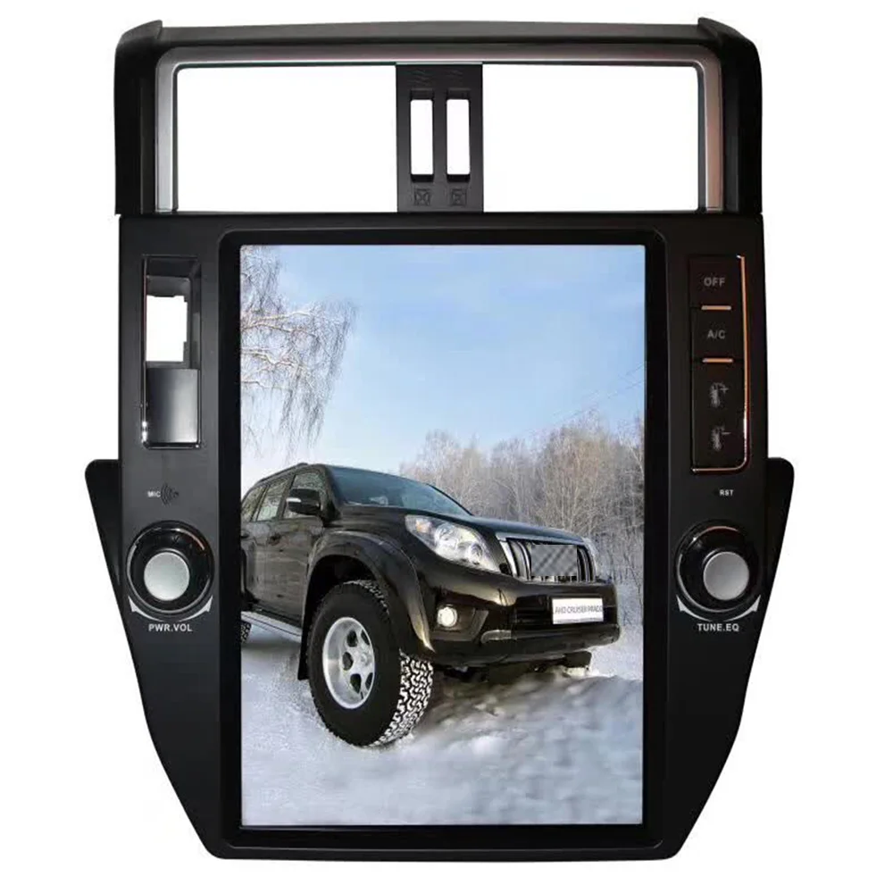 

15-дюймовый магнитофон в стиле Tesla, 2din, Android, радио для Toyota Land Cruiser Prado LC150 2010-2013, навигация, автомобильный стереоплеер