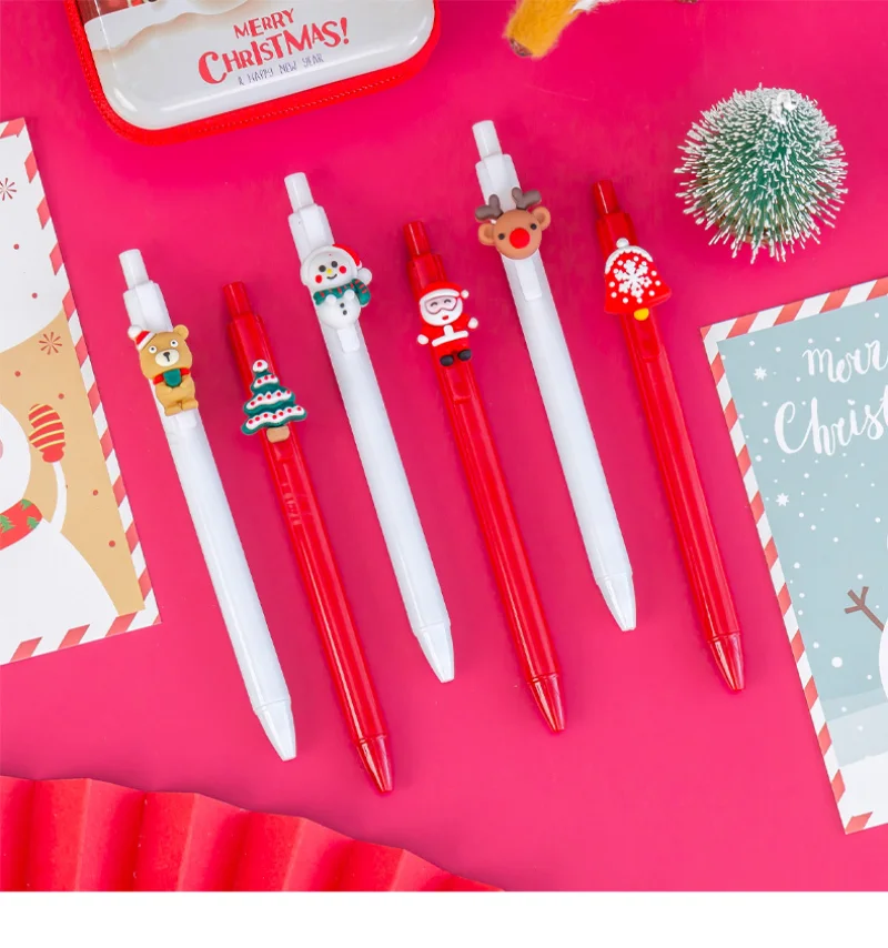 

5Pcs/Set Gel Pen Christmas Pen Stationery Kawaii School Supplies Gel Ink Pen School Stationery Office Suppliers Pen Kids Gifts