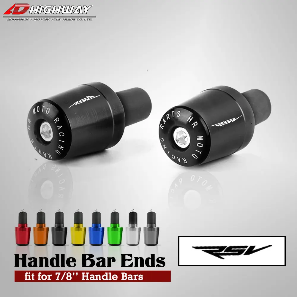

Motorcycle 7/8'' 22MM Handlebar Handle Bar End Grips Cap Weight Plugs Silder For Aprilia RSV4 FACTORY RSV4-R/RR RSV MILLE / R