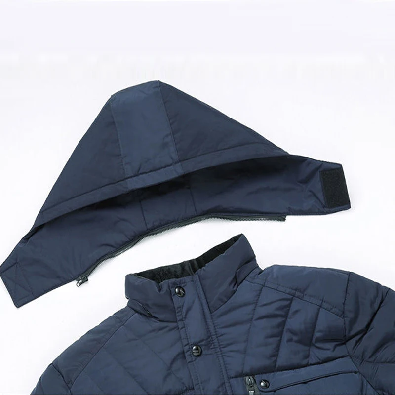 Men's Winter Autumn Clothing Military Tactical Down Jacket Trench Coat Hoodies Plus Velvet Overcoat Outdoor Outerwear For Men