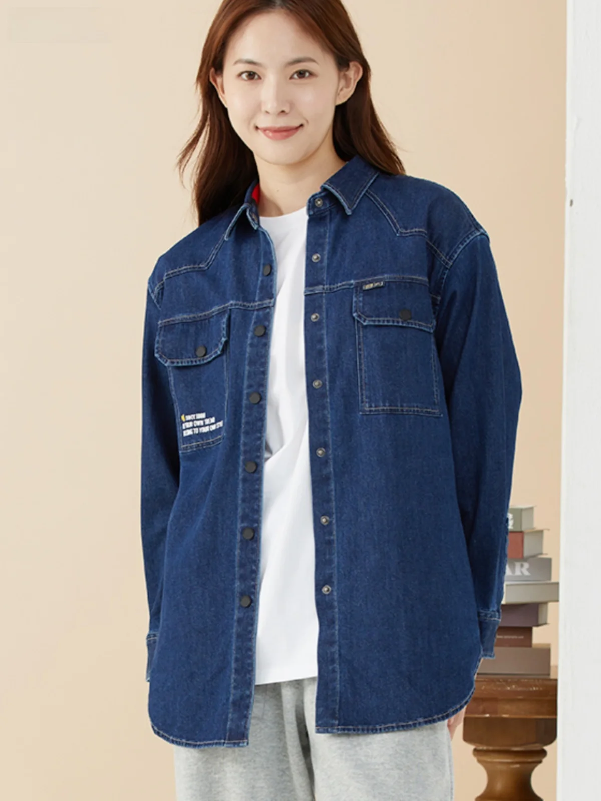 [Мягкая хлопковая эластичная] Boston 2024 весенне-осенняя новая женская длинная