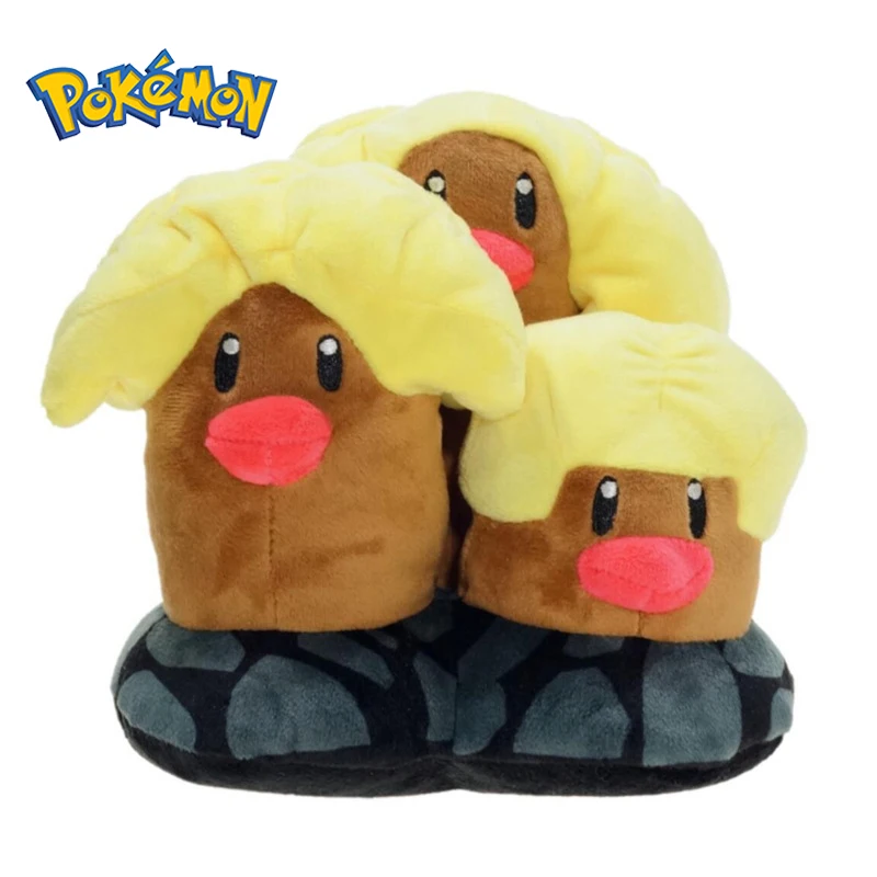 

18cm TAKARA TOMY Pokemon Plush Alola Dugtrio Stuffed Toy Anime Plush Pillow Mole Pokémon Decor Doll Cute Xmas Gift Toy for Kids