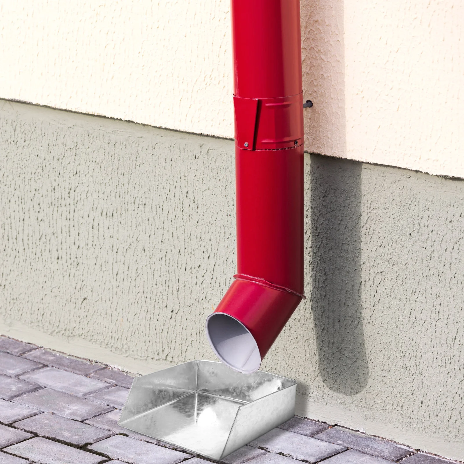 

Rain Gutter Downspout Metal Rainwater Collection Connector Downspout Splash Block Gutter