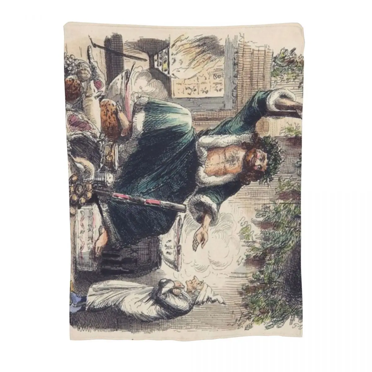 Ebenezer Scrooge и призрак рождественского подарка ультрамягкое одеяло из микрофлиса