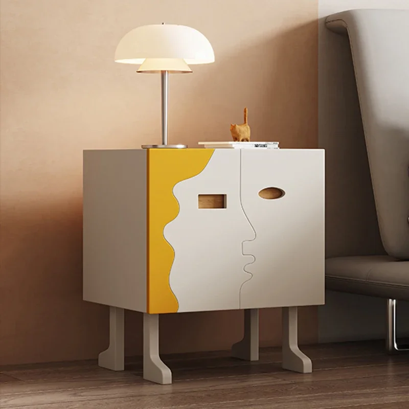 Прикроватный столик в гостиную спальню выдвижные ящики скандинавский мобильный