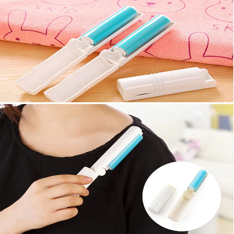 

Quality Travel Portable Washable Lint Sticking Roller Hair Dust Remover Clothes Folding Manual Lint Rollers Brushes Random Color