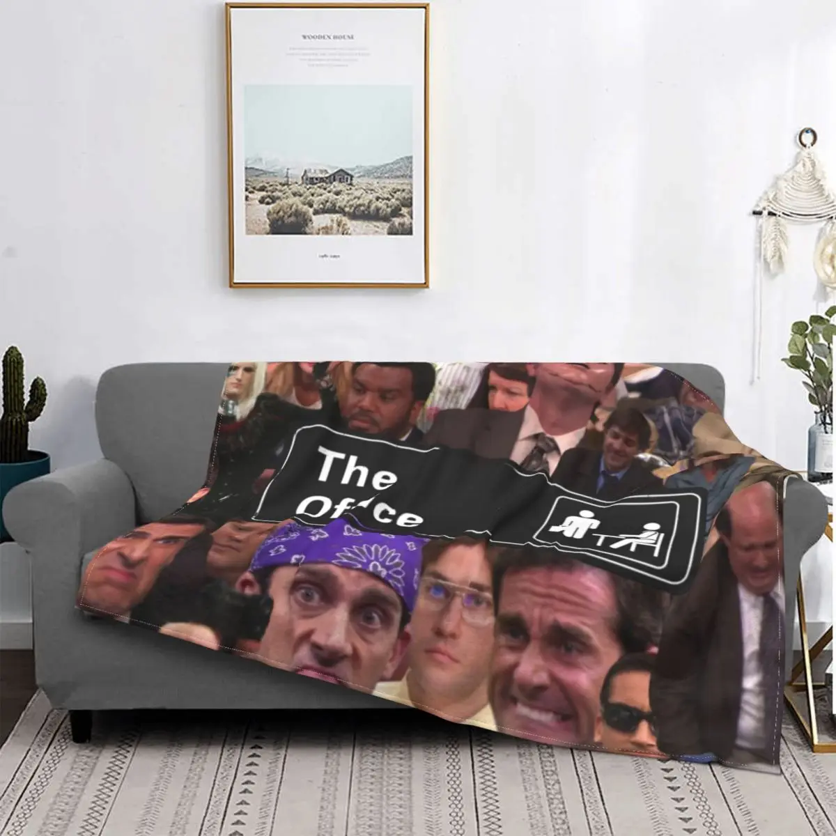 

The Office Collage Blanket Cover Flannel Michael Scott Vintage Ultra-Soft Throw Blanket for Bed Bed Rug