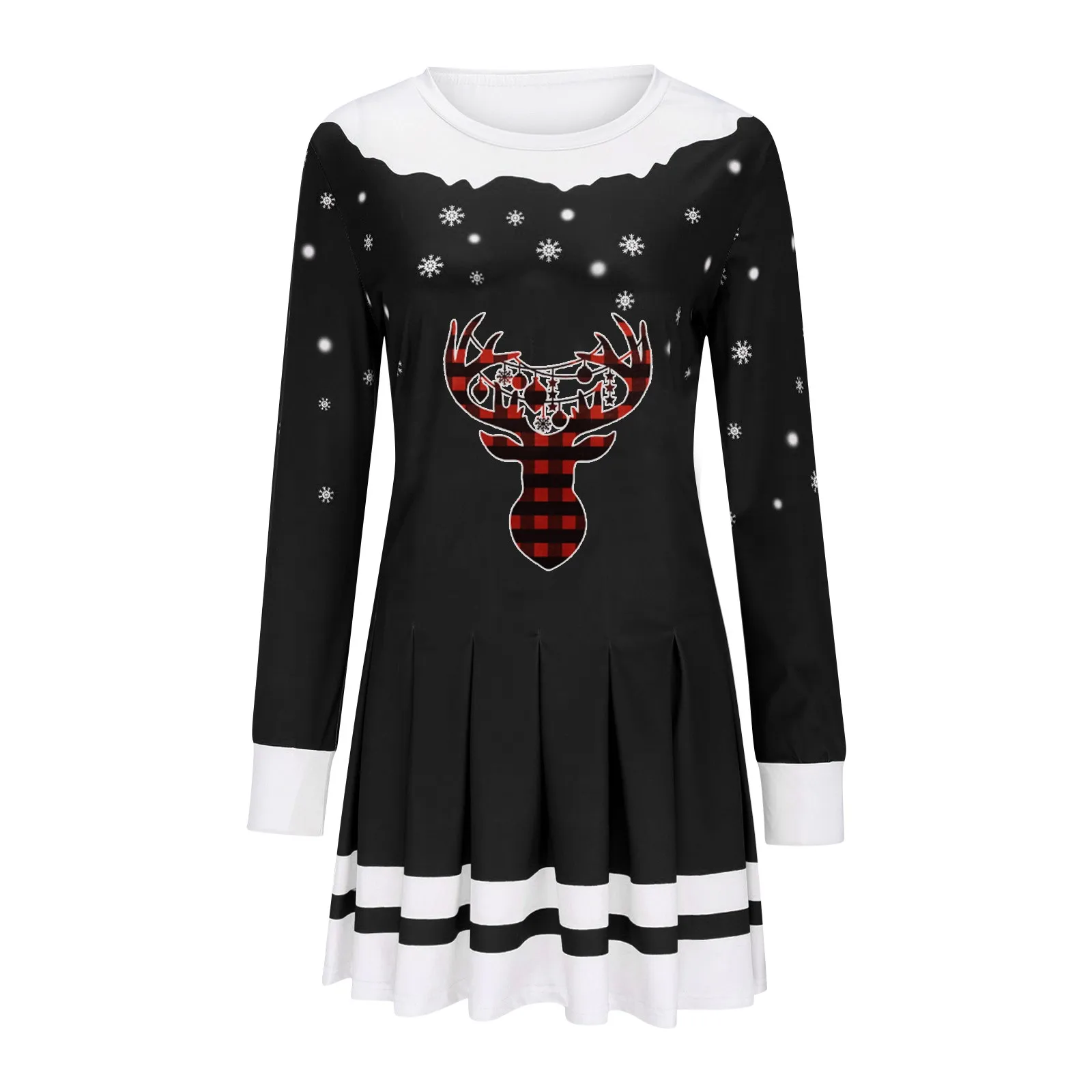 

Женское Повседневное платье с длинным рукавом и круглым вырезом