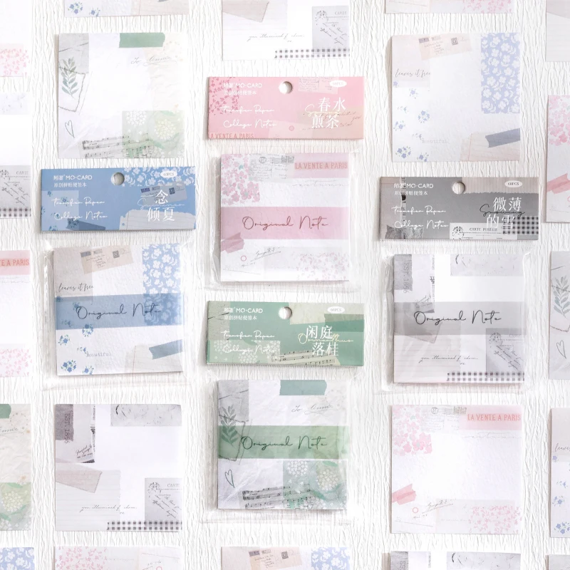 

8packs/LOT four wild stars series retro message material paper memo pad