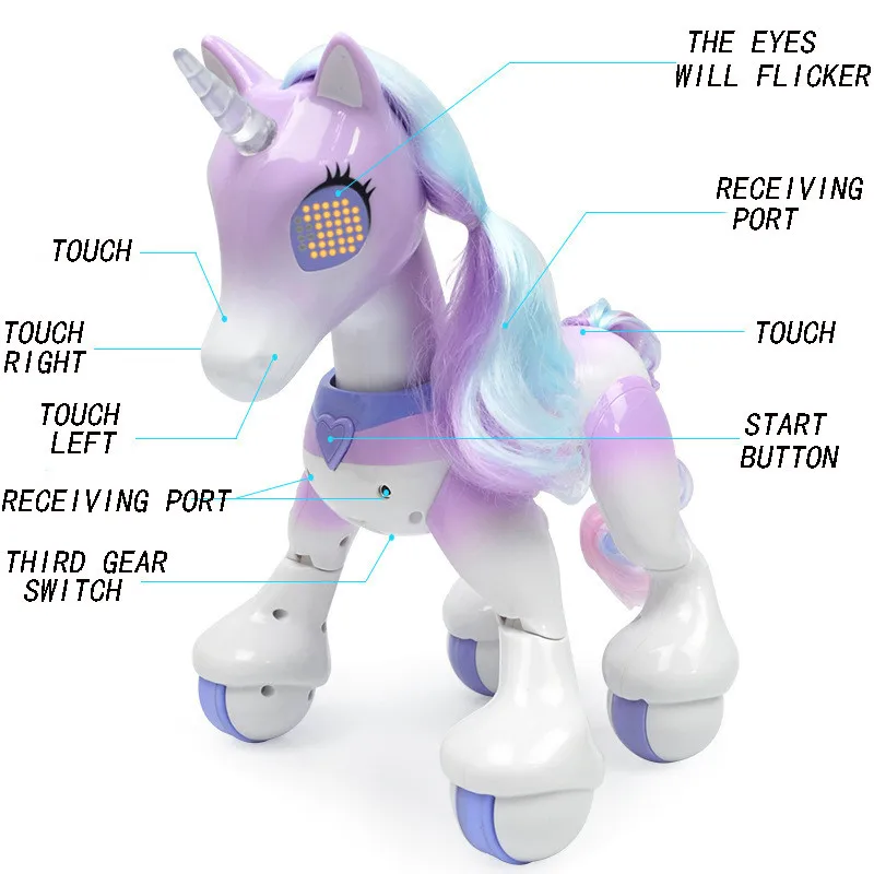 

Electric Smart Horse Unicorn Toy For Children Remote Control Robots New Unicorn Touch Induction Electronic Pet Educational Toys