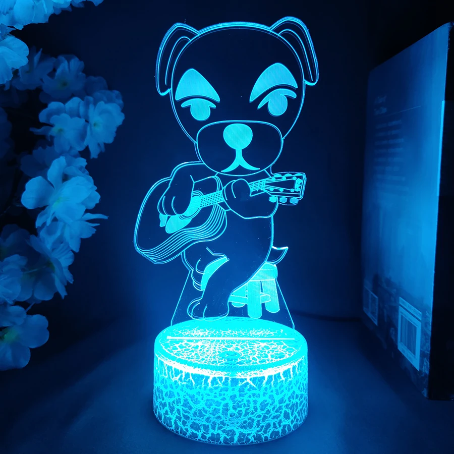 

3D Game Animal Crossing K.K. Slider 3D Night Lights Kawaii Gifts for Kids Bedroom Bedside Decor Led Table Lamps