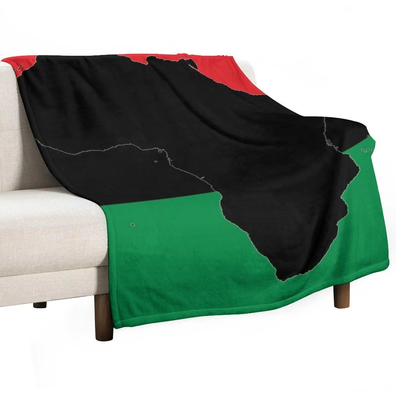 Символ Африки - плед с африканским флагом модные диваны мягкие клетчатые