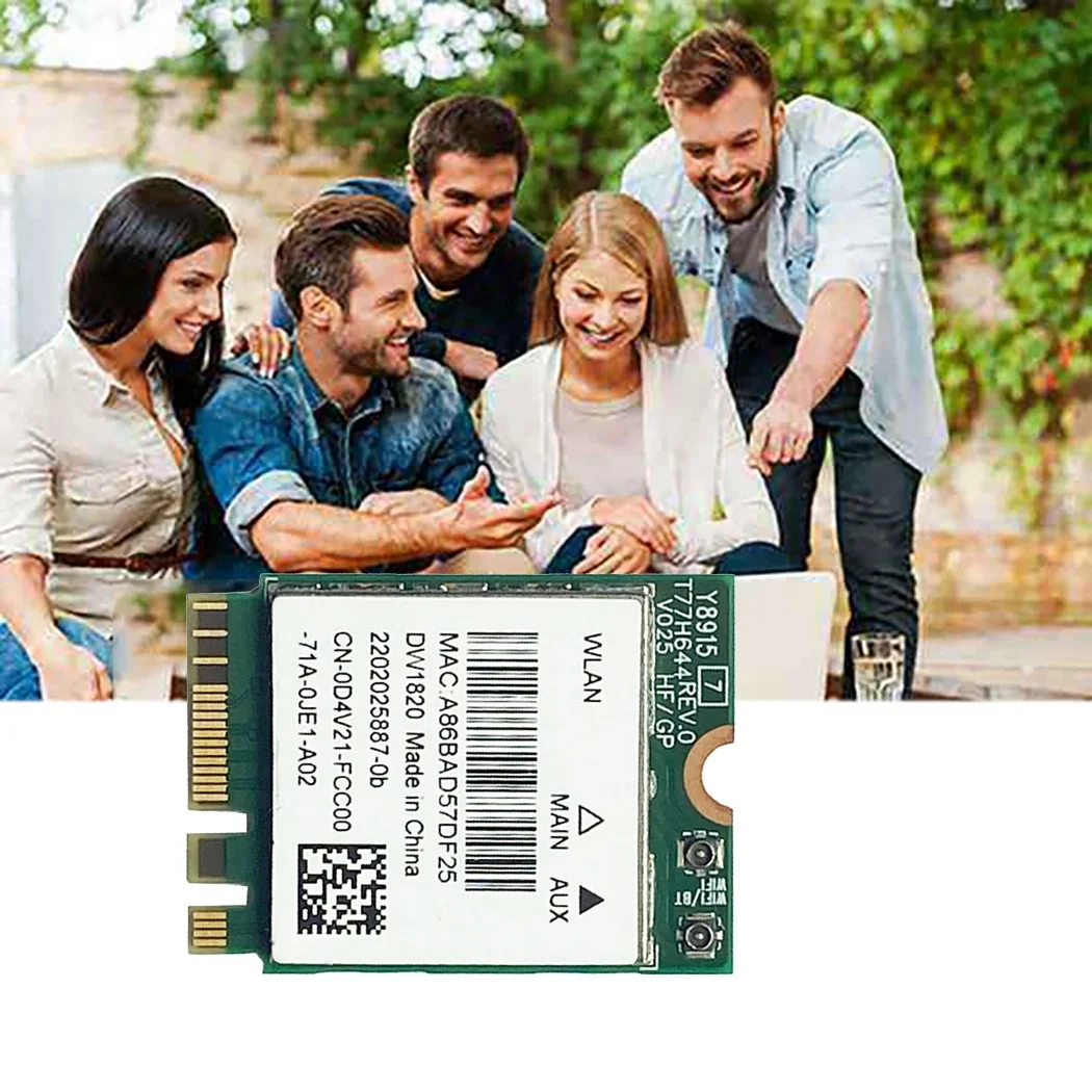 Фото Беспроводная сетевая карта DW1820 QCNFA344A 2,4G + 5G Двухдиапазонная гигабитная Bluetooth 4,1 NGFF сетевая карта поддерживает 802.11AC №5