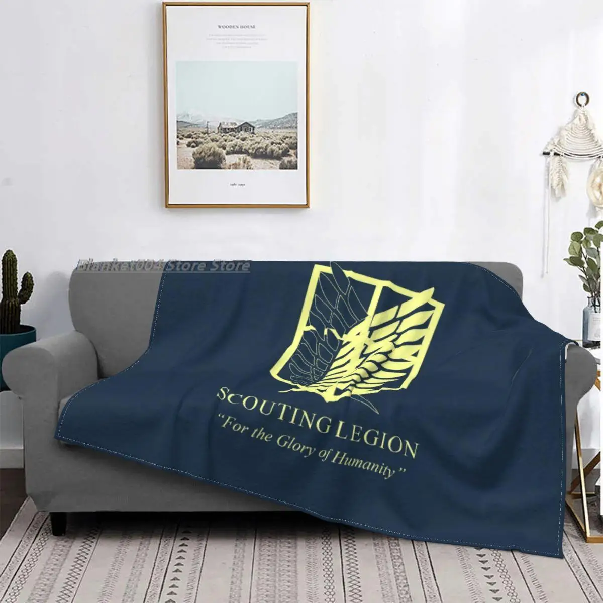 

Scouting Legion Wings Of Liberty Flannel Blankets Attack on Titan Shingeki no Kyojin Aesthetic Anime Throw Blankets for Home