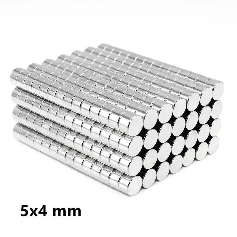 

20~1000pcs 5X4 mm Permanent NdFeB Strong Powerful Magnetic Mini Small magnet N35 Round Magnets 5x4mm Neodymium Magnet Dia 5*4 mm