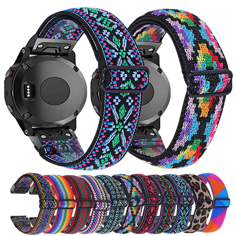 Новый Эластичный Плетеный ремешок Essidi 20 мм для Garmin Fenix 7s 6s Pro 5s Plus спортивный