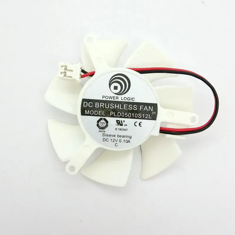 Фото Новый охлаждающий вентилятор для видеокарты PLD05010S12L DC12V 0.10A, 2 провода, диаметр 45 мм, шаг 39 мм №3