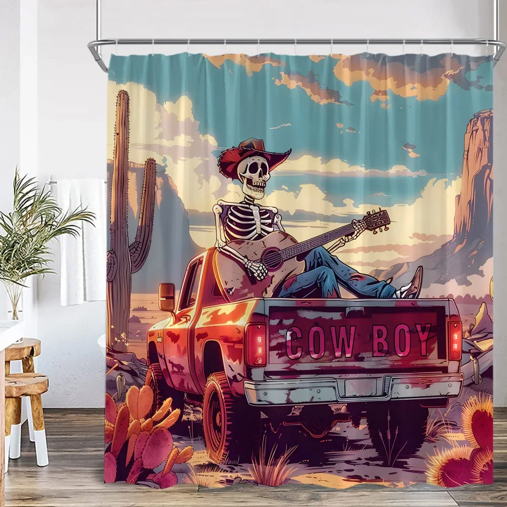 Забавный скелет набор ковриков для ванной череп счастливый Хэллоуин винтажный