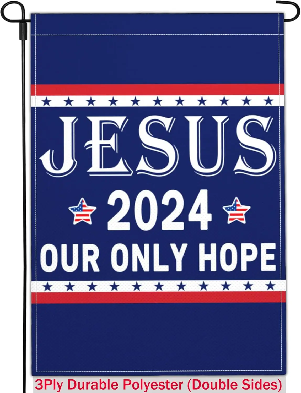 Иисус 2024 наш единственный надежный Садовый флаг патриотический христианский
