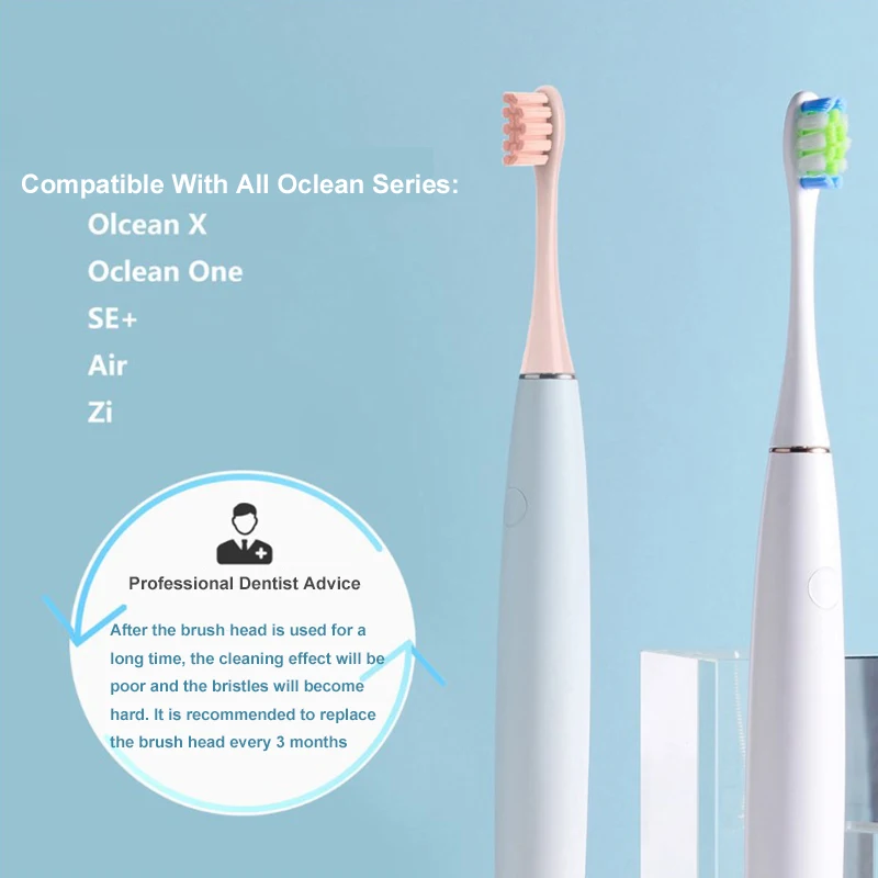 20/50/100PCS Replacement Brush Heads For Oclean X/ X PRO/ Z1/ F1/ One/ Air 2 /SE DuPont Electric Toothbrush Heads Wholesale enlarge