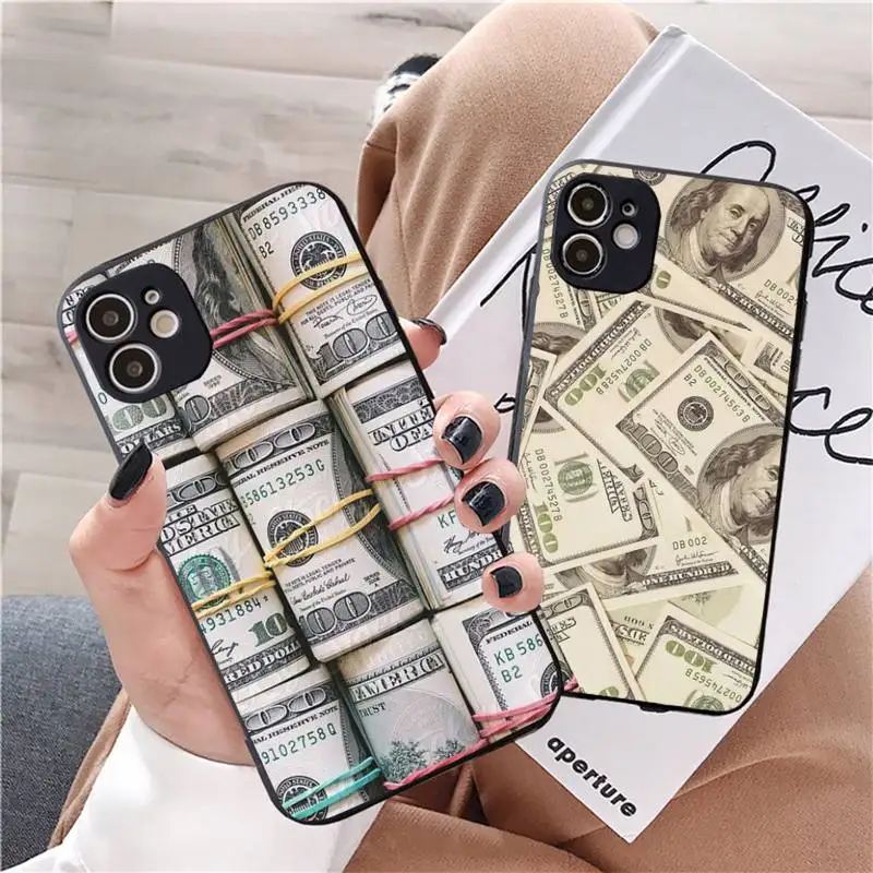 

Money Dollar Rouble Pound Phone Case For iphone 12 11 13 7 8 6 s plus x xs xr pro max mini shell