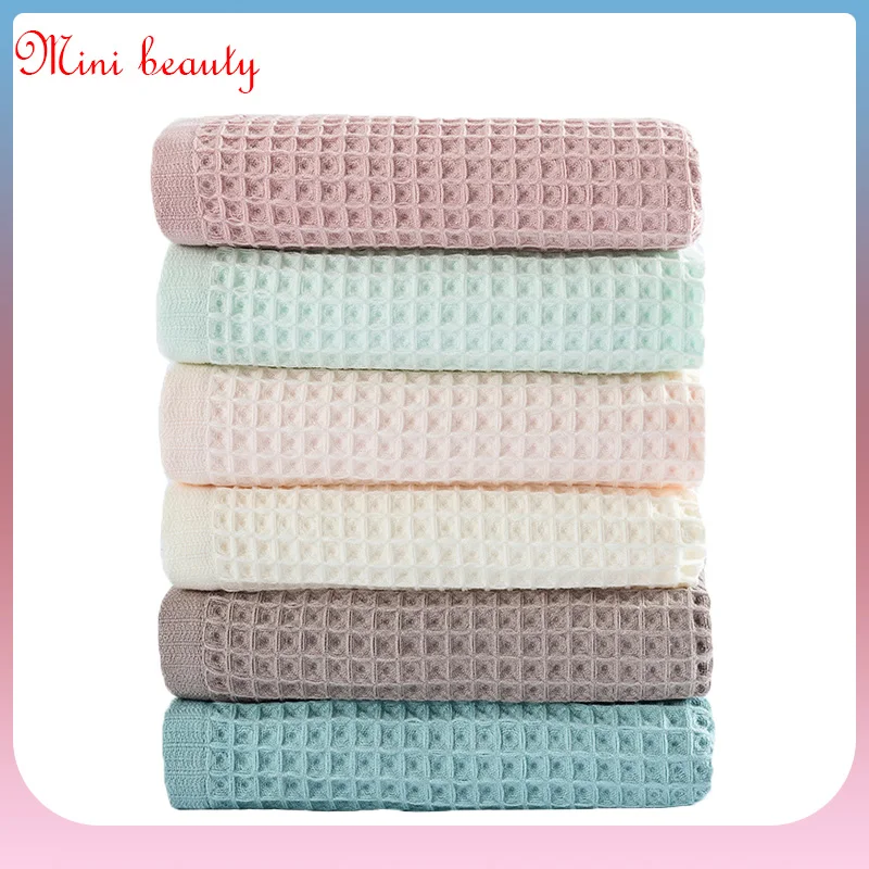 

Хлопковое банное полотенце для детей и взрослых, Клетчатое одеяло, полотенце для ванной, Вафельное полотенце 70x140 см, мягкое пляжное одеяло д...