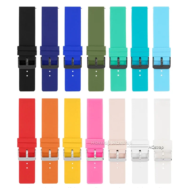 Фото Silicone Watch Strap 12mm 14mm 16mm 18mm 20mm 22mm 24mm Men Women Replace Bracelet Soft Rubber for Seiko Sport Bands for Rolex №2
