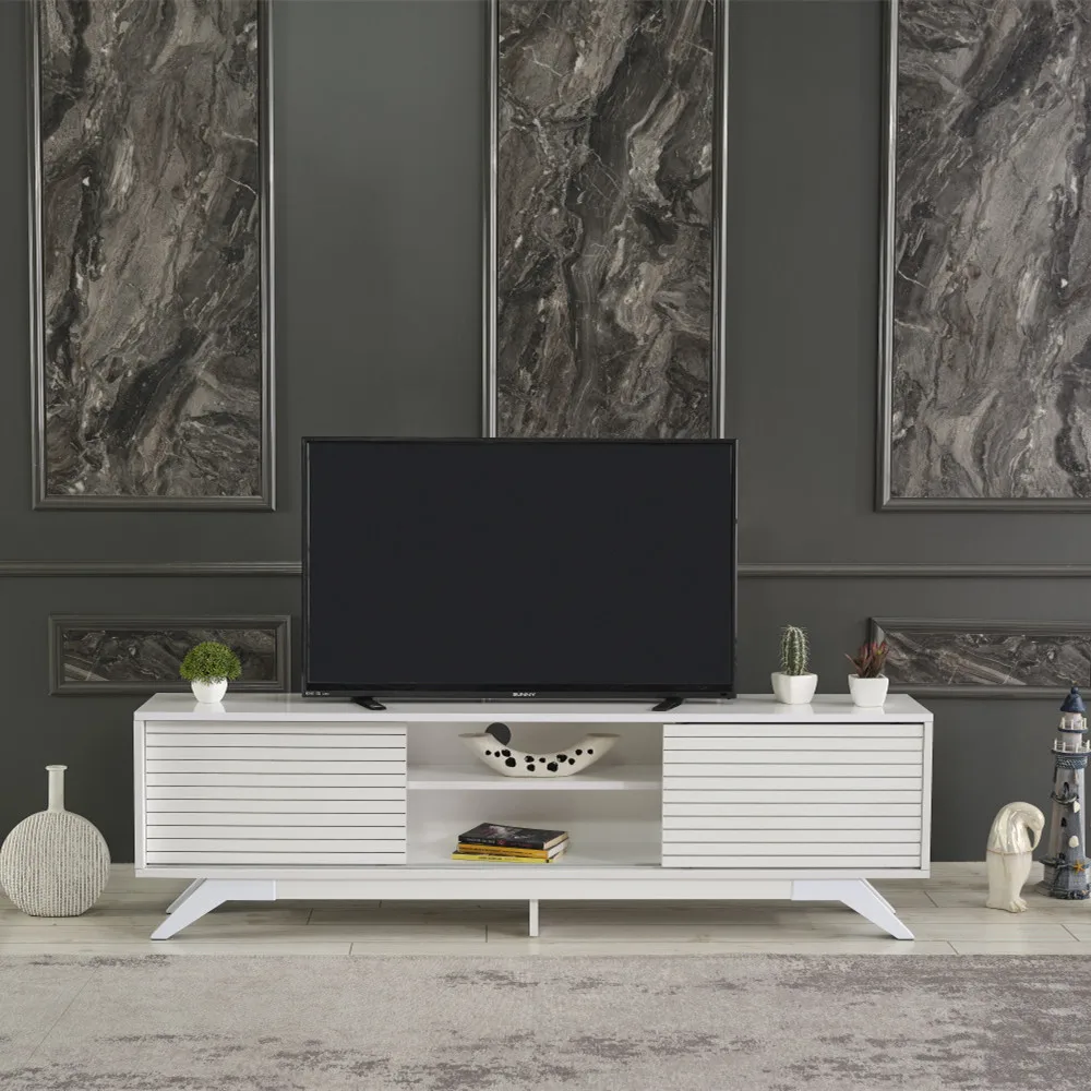 For Tvs With Two Door, Modern Tv Console For Living Roomtv Table Home Furnishings