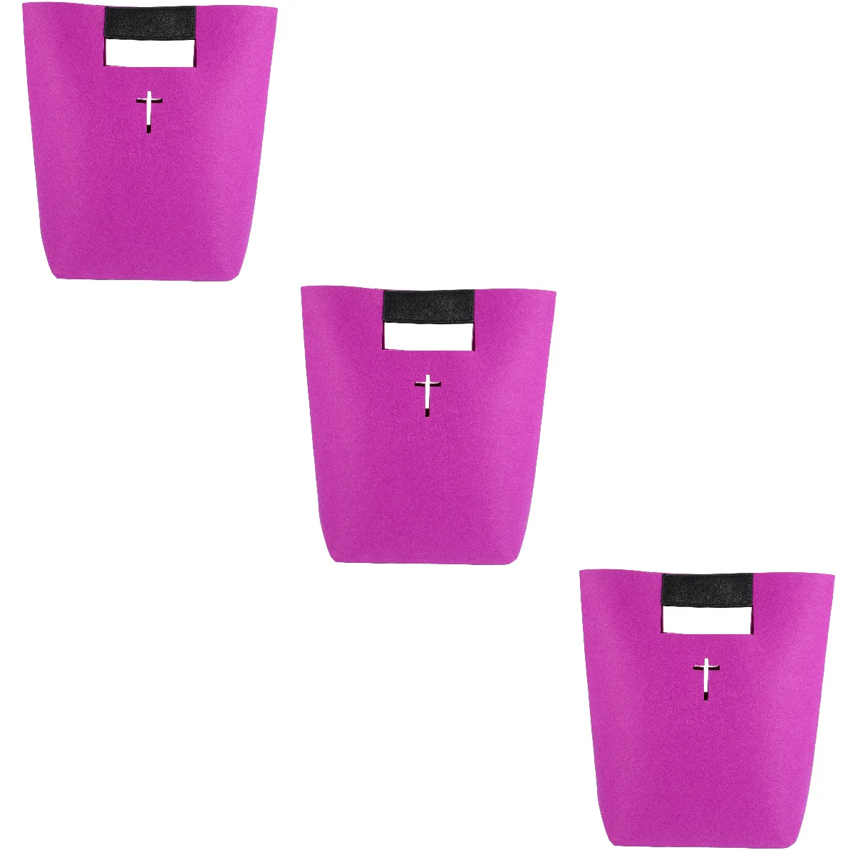 

3 Pc Bible Storage Bag Christian Gift Felt Tote Shopping Kid Suitcase Church Hand Womens Large