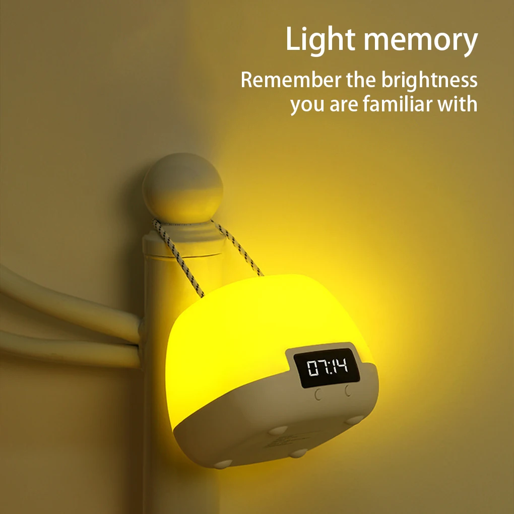 

Night Light Remote Control Lamp LED Time Display Adjustable Anti-slide Pad Table Decor Pendent Night-light Living Room