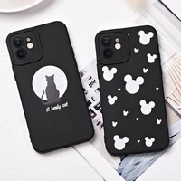 lonely cat pattern phone case for huawei honor 50 30 20 pro simple style lens protection phone case for honor 30 20 lite cover