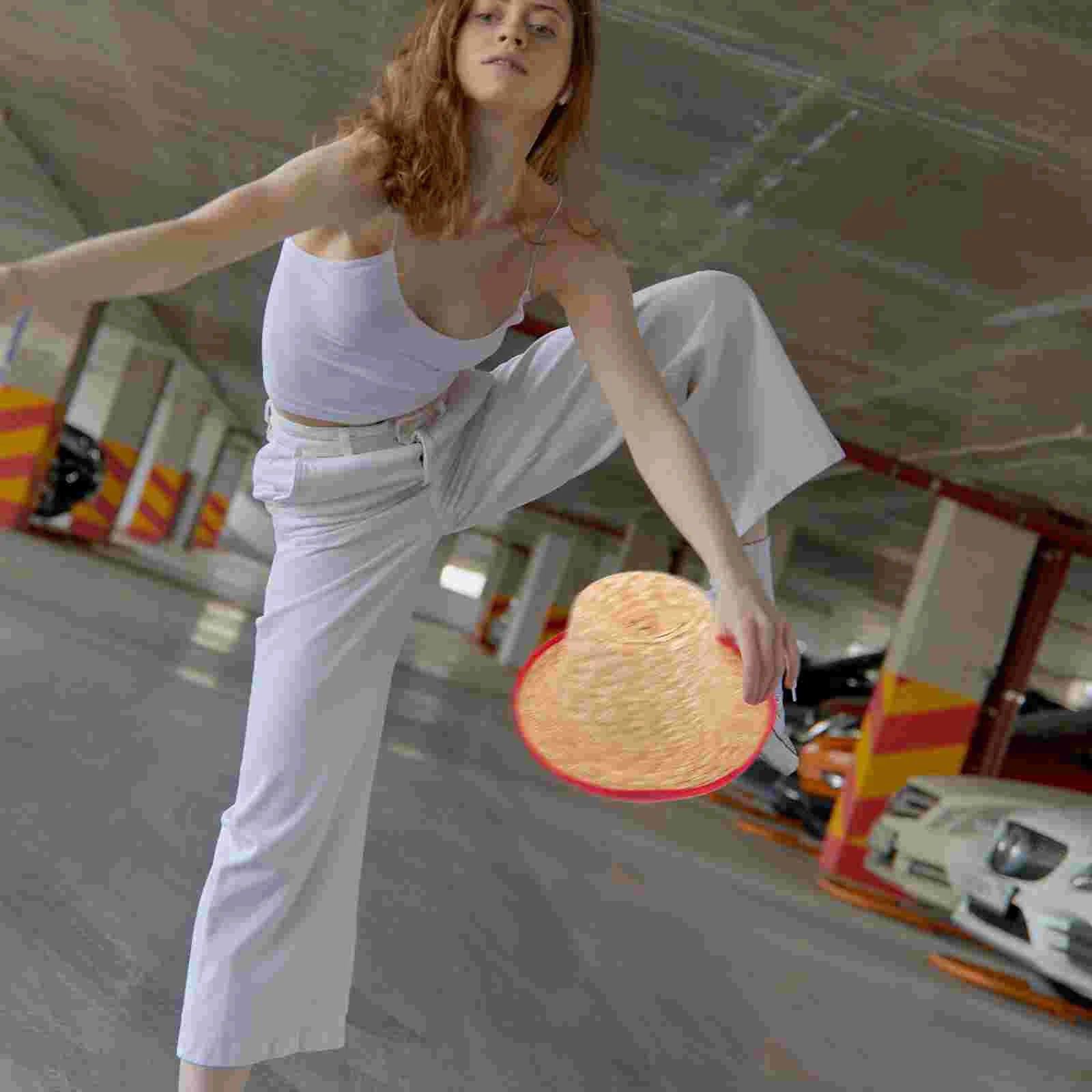 Реквизит для знаменитостей вечерние шляпы сцена жонглирование солома маленькое