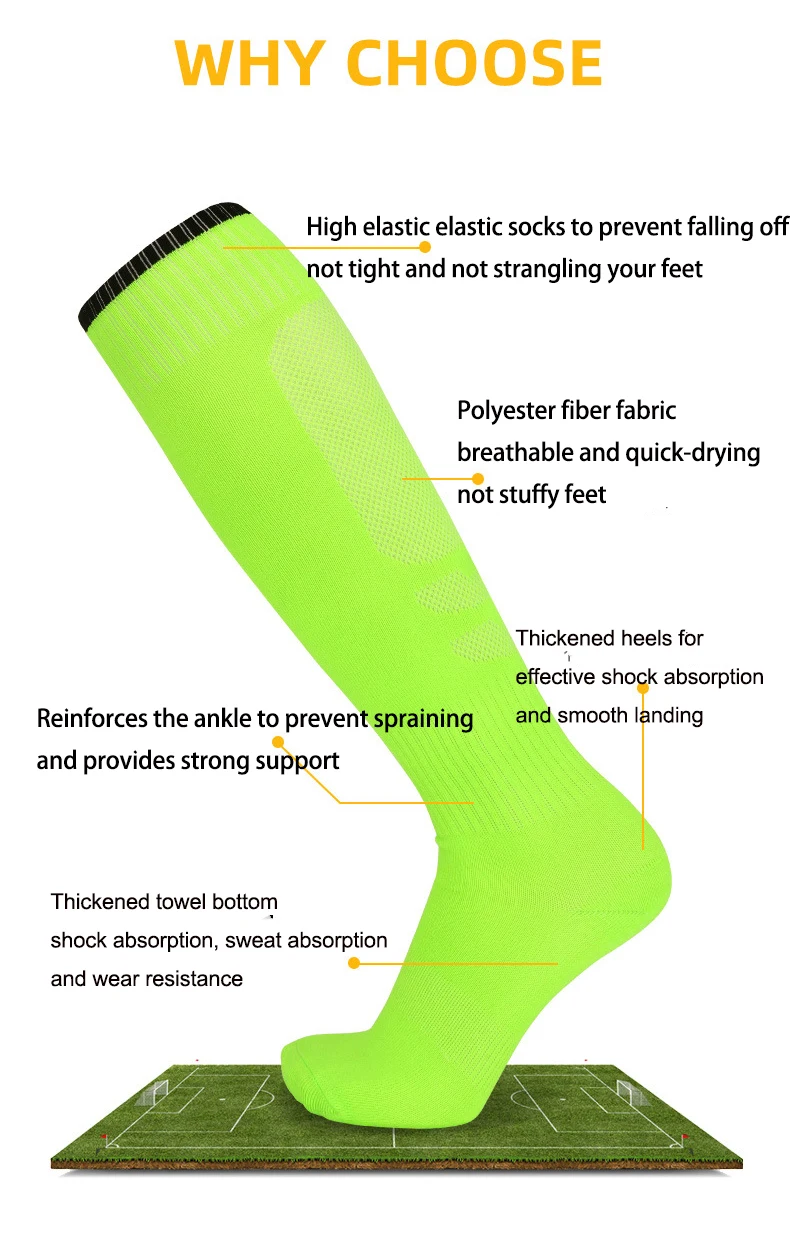 Thin Section High Training Soccer Socks Summer men's non-slip Long Ball Socks children's knee-high Sports Socks Men Futebol