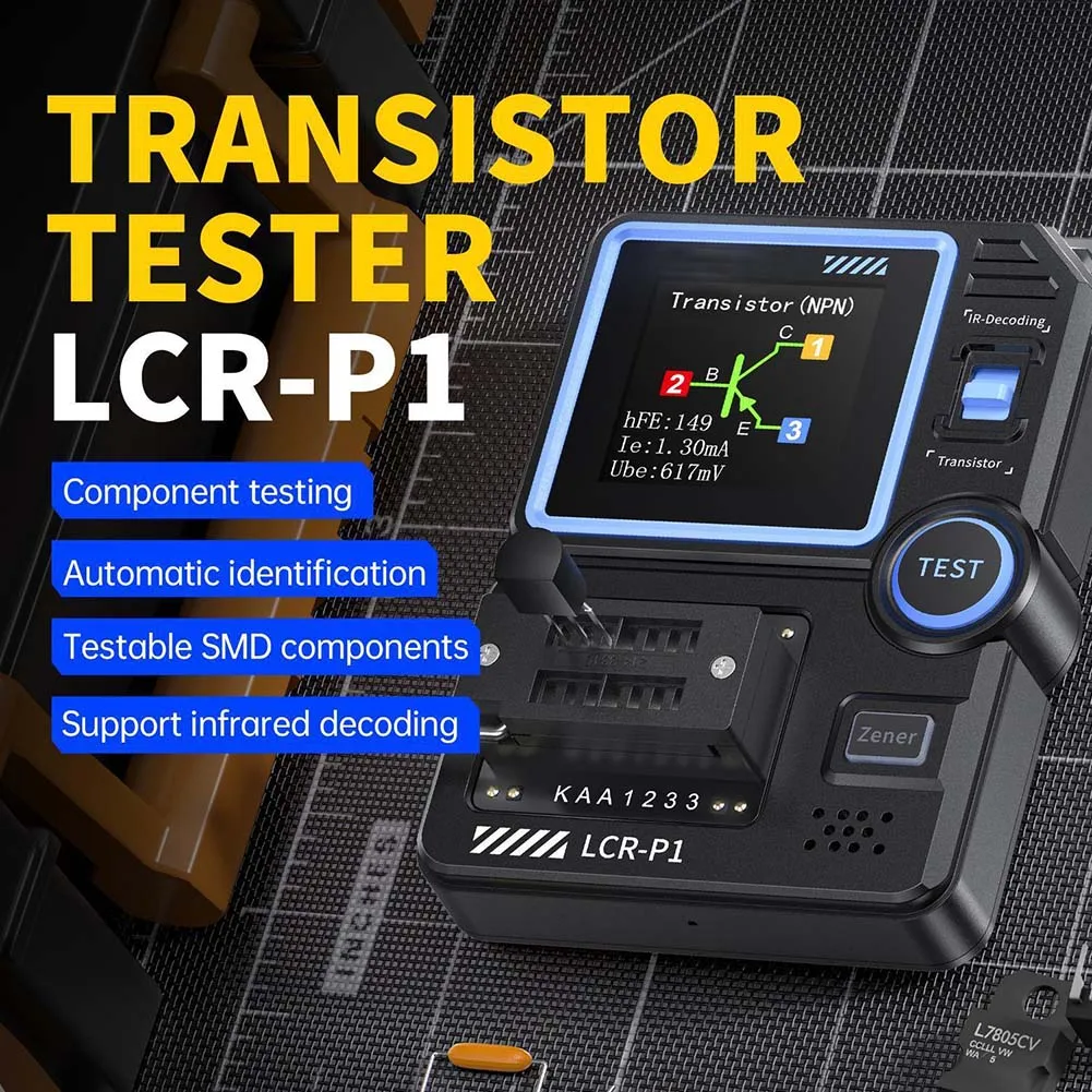 LCR-P1 тестер транзисторов диод триод емкометр сопротивление LCR ESR метр MOSFET NPN PNP