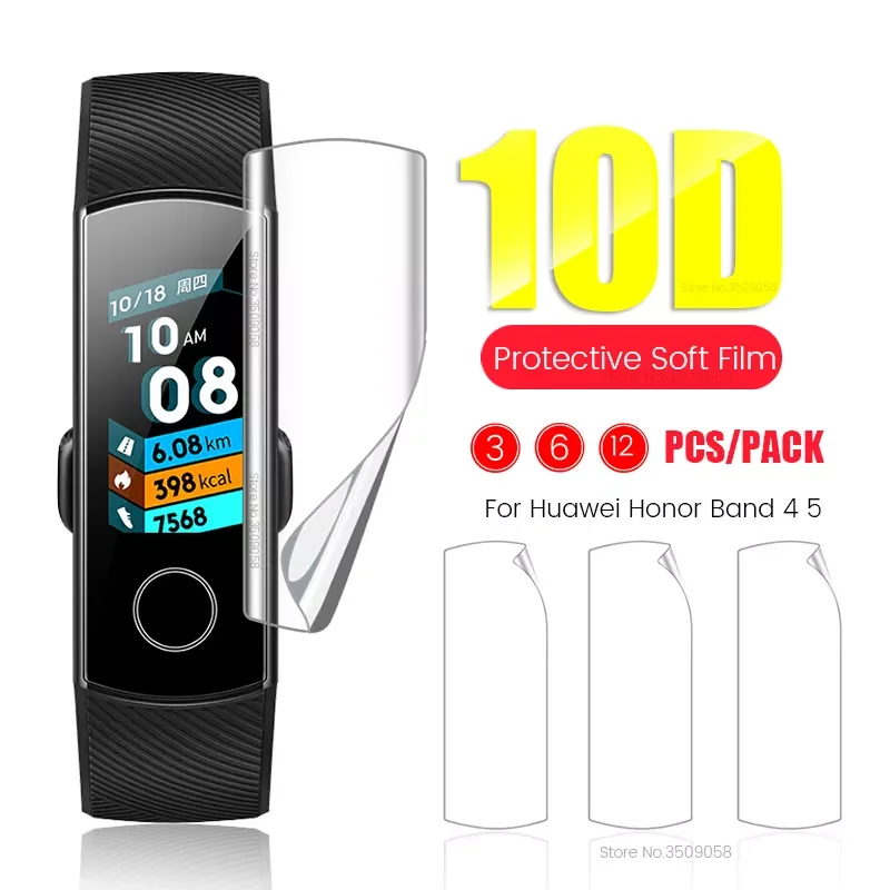 

honor band 5 screen protector for huawei honor band 4 5 strap soft hydrogel protective film honer band4 band5,not tempered glass