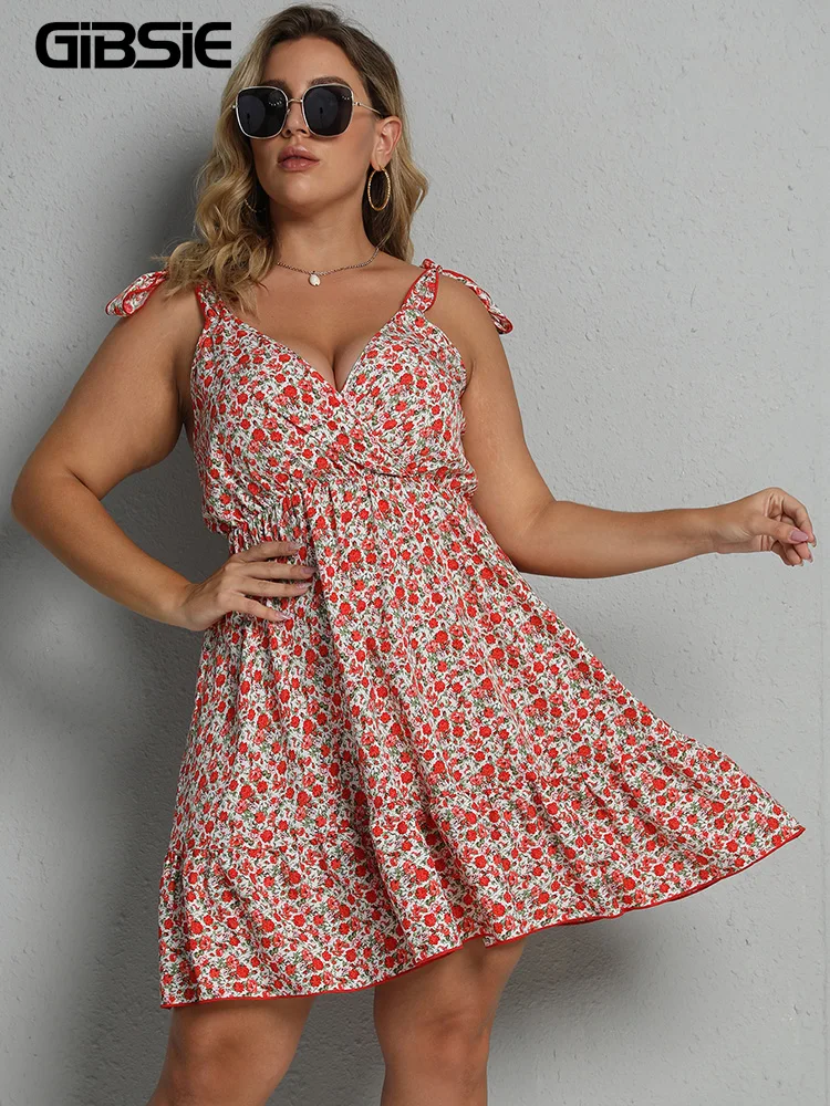 Женское платье с глубоким V-образным вырезом цветочным принтом |