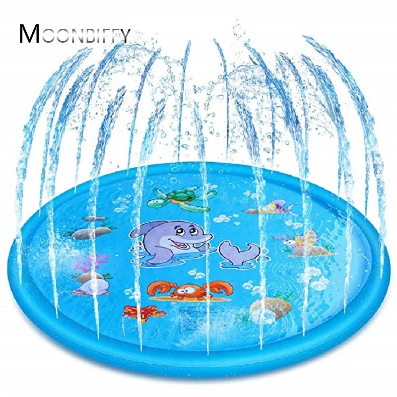 

Hot 100/170CM Children Play Water Mat Summer Beach Inflatable Water Spray Pad Outdoor Game Toy Lawn Swimming Pool Mat Kids Toys