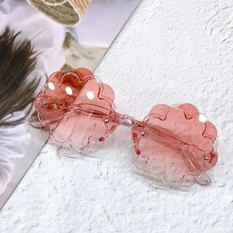 

Summer Children UV400 Cute Flower Kids Sunglasses Round Outdoor PC Eyewear Boy Girls Toddler Lovely Baby Small Face Sun Glasses