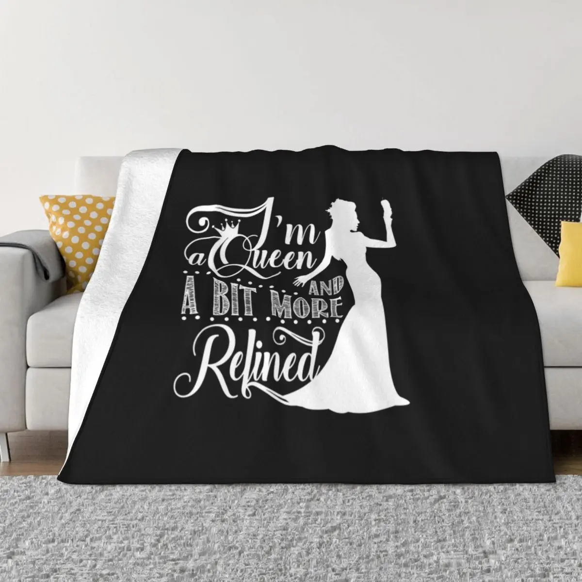 Я королева и немного более изысканный плед декоративные диваны плюшевые одеяла