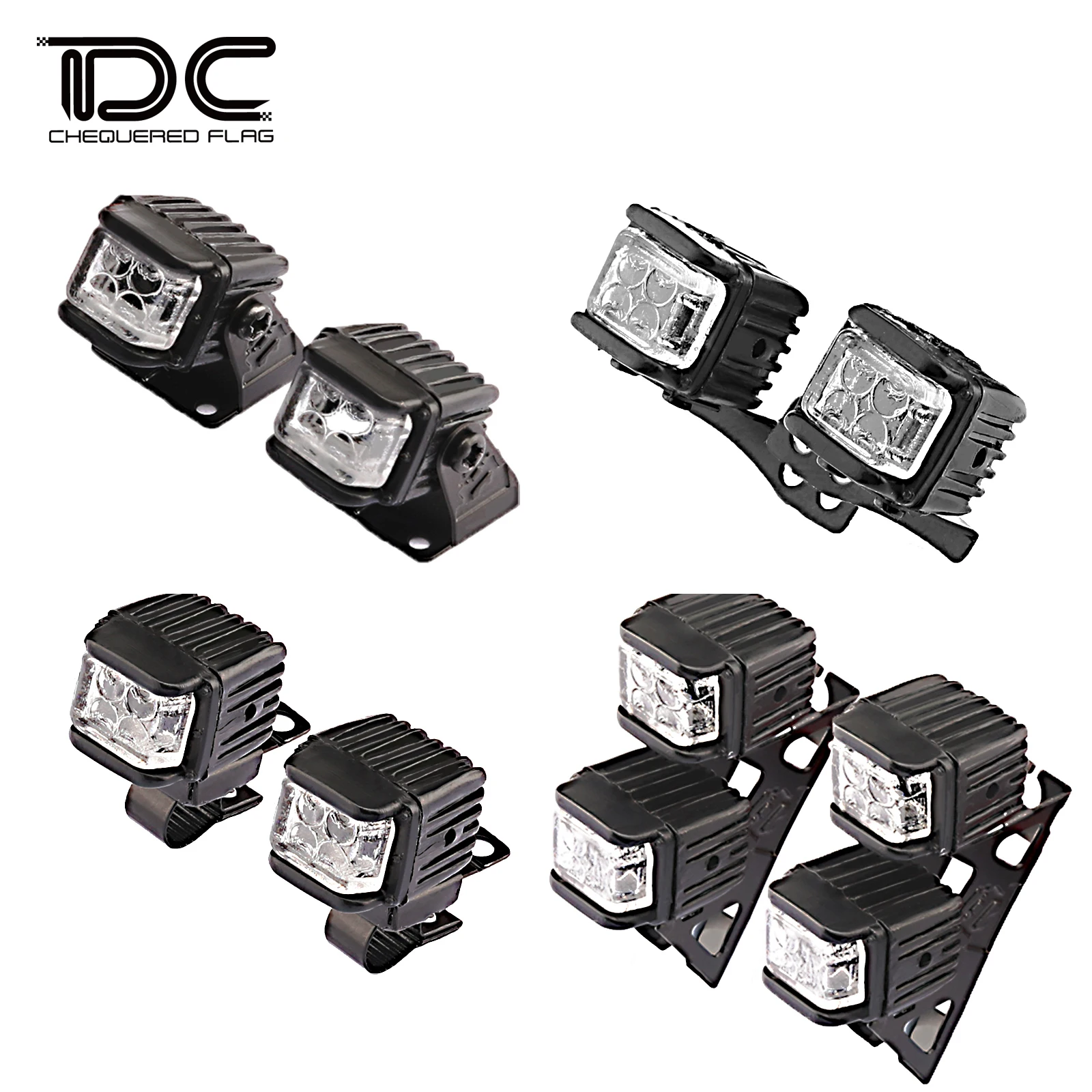 

Spotlight Bar Bumper Ceiling Light Lamp TRAXXAS TRX4 Bronco 2021 AXIAL SCX10 iii 1/10 RC Crawler Car Body Upgrades Accessories