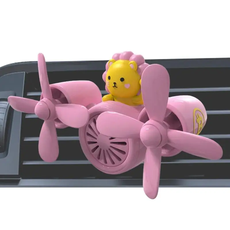 

Car Air Freshener Bear Pilot Auto Accessories Interior Perfume Diffuser Rotating Propeller Outlet Fragrance Magnetic Design