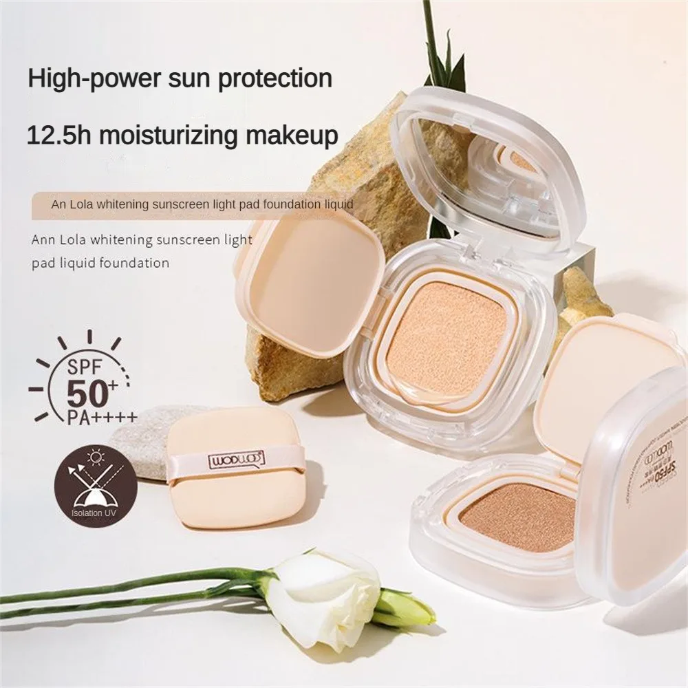 

Natural Color Cushion Liquid Foundation Moisturizing Moisturize Facial Products Face Makeup Boxed Makeup Light Pad Concealer 13g