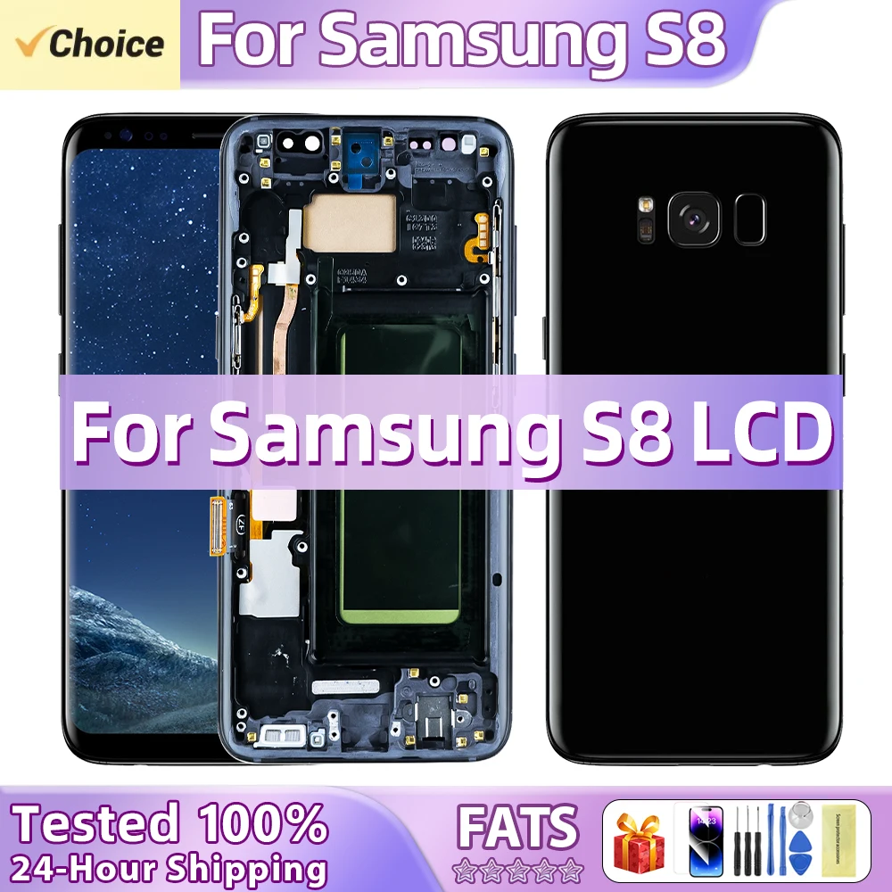 Экран дисплея Samsung S8 TFT Разрешение 1440x2960 px Емкостный сенсорный экран Материал AMOLED