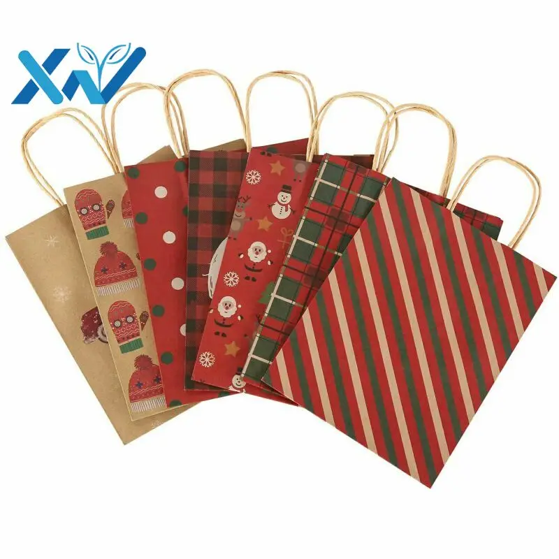 

Custom Recyclable Kraft Paper Bag With Twisted Handle Reusable Shopping Paper Bags Logo Printed